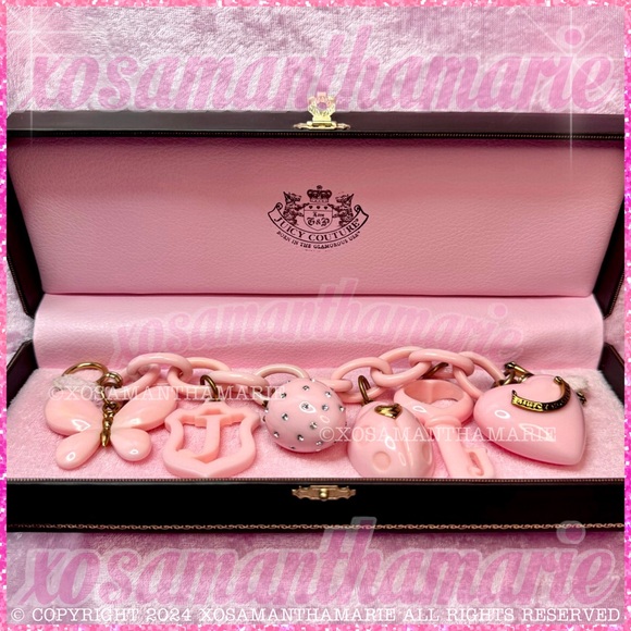 Juicy Couture Pink Vintage Charm Bracelet - Picture 2 of 16
